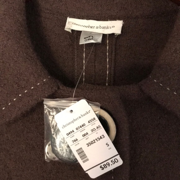 NWT! Christopher & Banks 💯 % wool girls coat - Picture 2 of 6